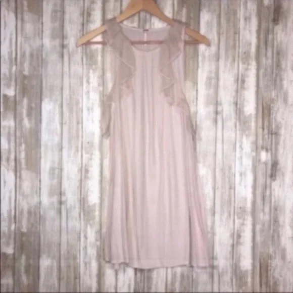 Free People Blush Ruffle Sleeveless Dress - Picture 2 of 6